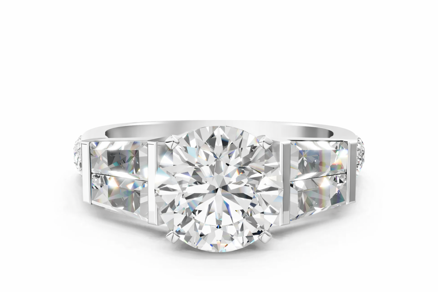 ROUND BAGUETTE CHANNEL RING