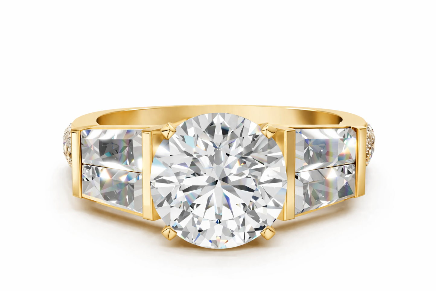 ROUND BAGUETTE CHANNEL RING - M&D Signature Jewels