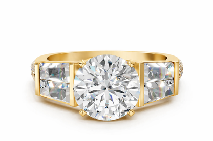 ROUND BAGUETTE CHANNEL RING - M&D Signature Jewels
