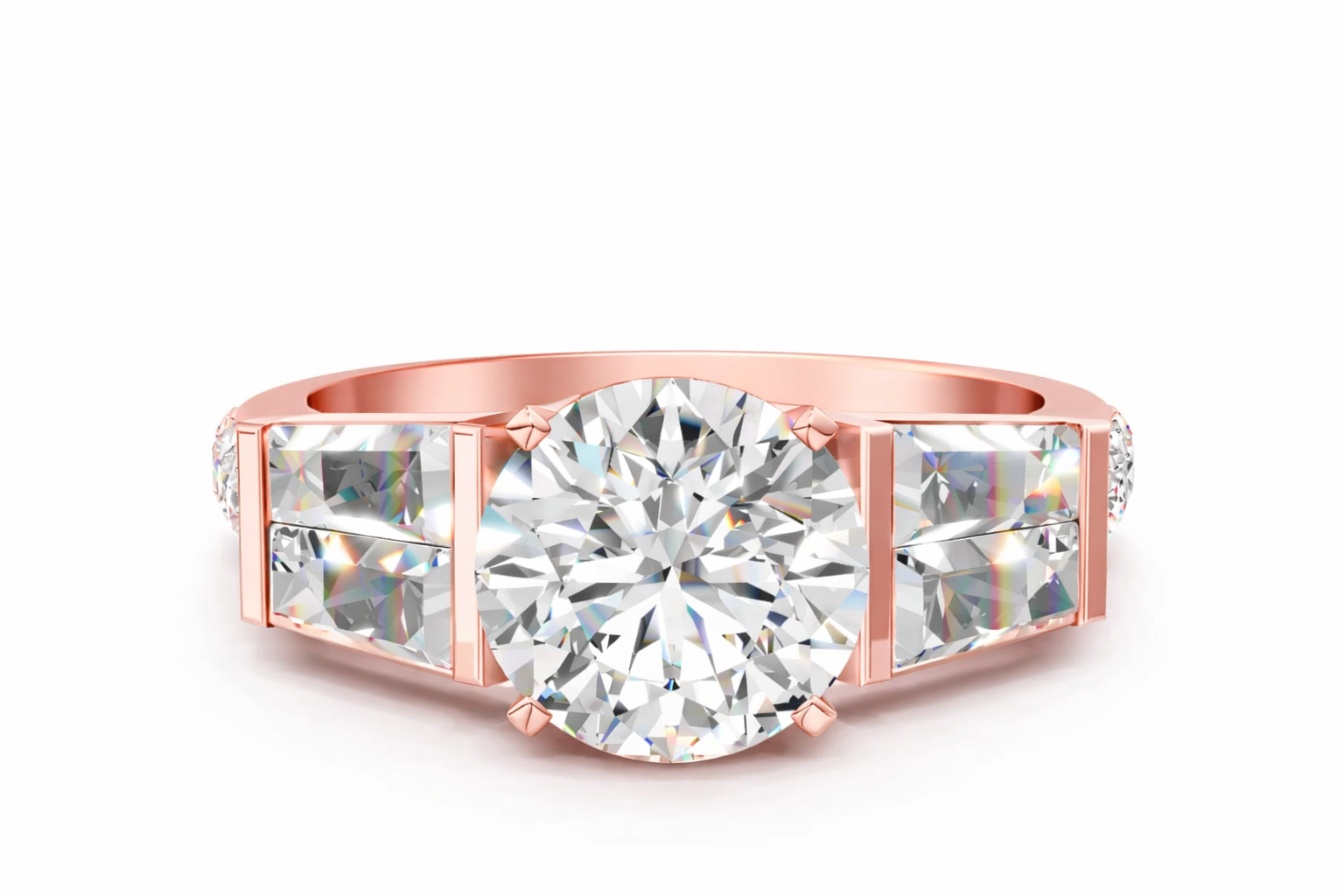 ROUND BAGUETTE CHANNEL RING - M&D Signature Jewels