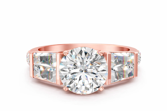 ROUND BAGUETTE CHANNEL RING - M&D Signature Jewels