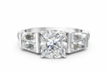 CUSHION BAGUETTE CHANNEL RING