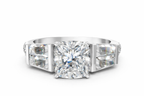 CUSHION BAGUETTE CHANNEL RING