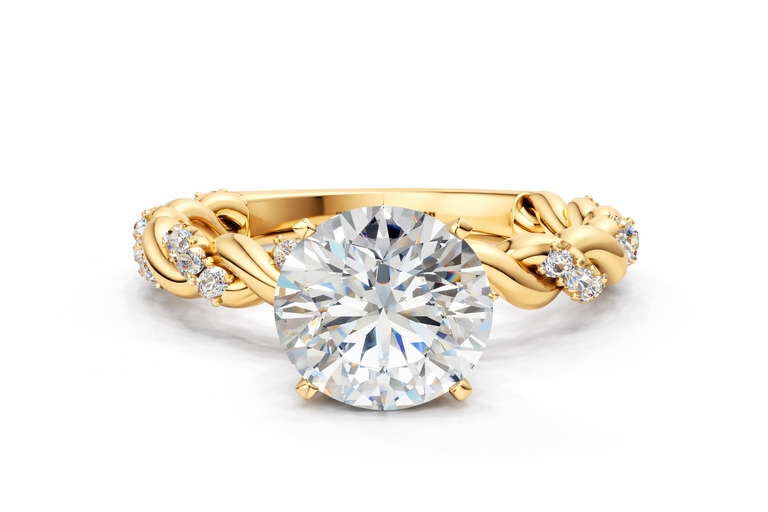 ROUND TWISTED PAVE RING - M&D Signature Jewels