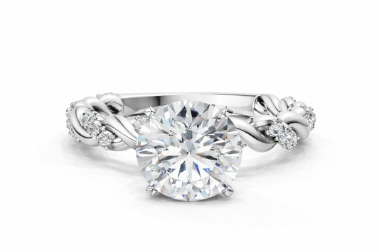 ROUND TWISTED PAVE RING