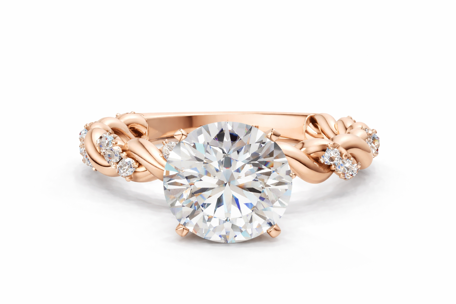 ROUND TWISTED PAVE RING - M&D Signature Jewels