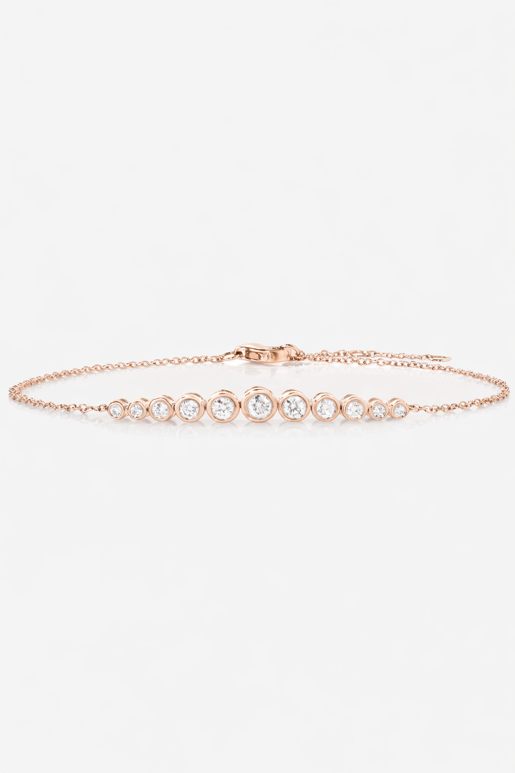GRADUATED BEZEL DIAMOND BRACELET