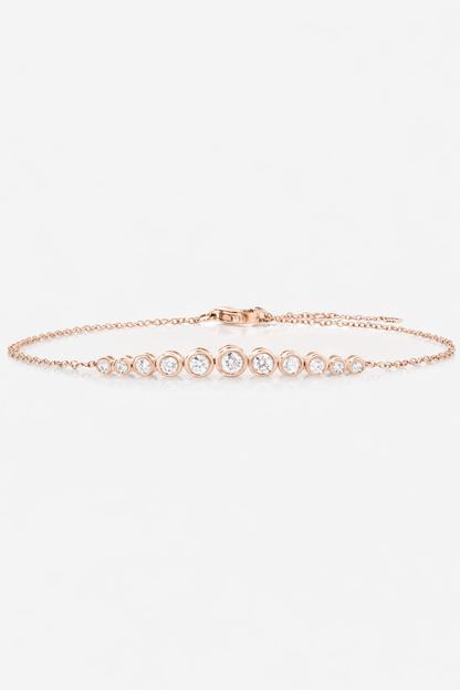 GRADUATED BEZEL DIAMOND BRACELET - M&D Signature Jewels
