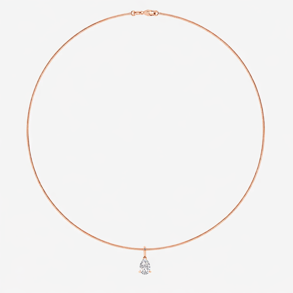 PEAR OMEGA NECKLACE