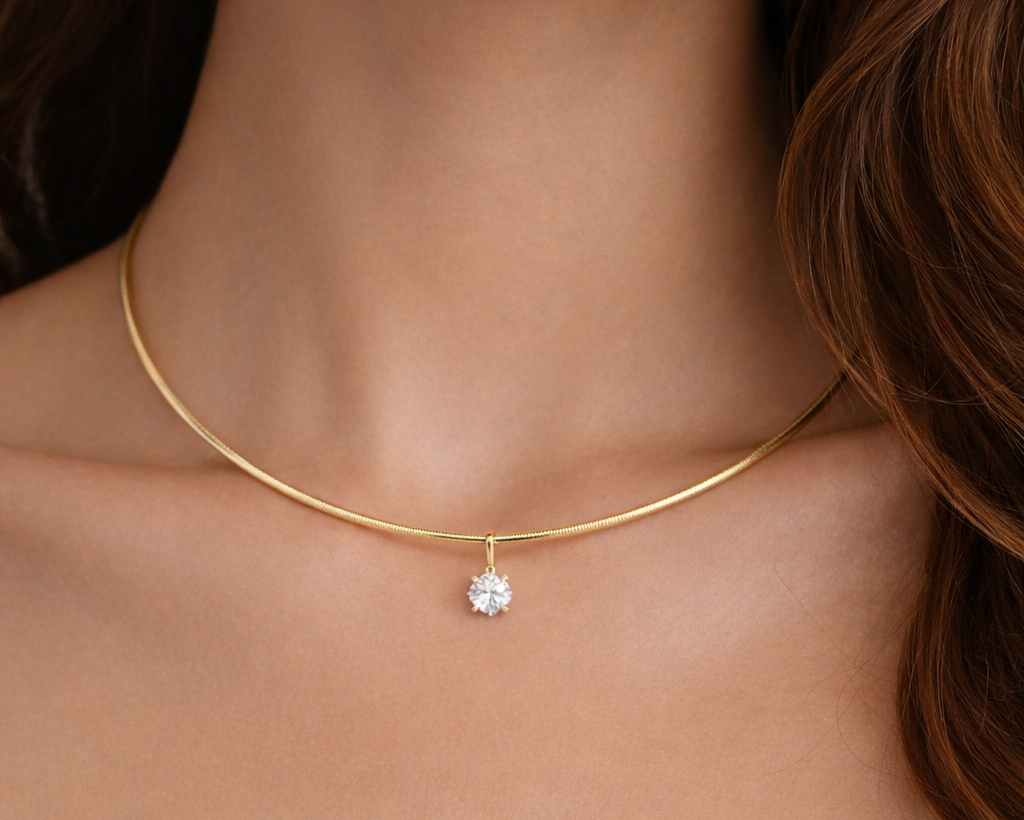 ROUND OMEGA NECKLACE