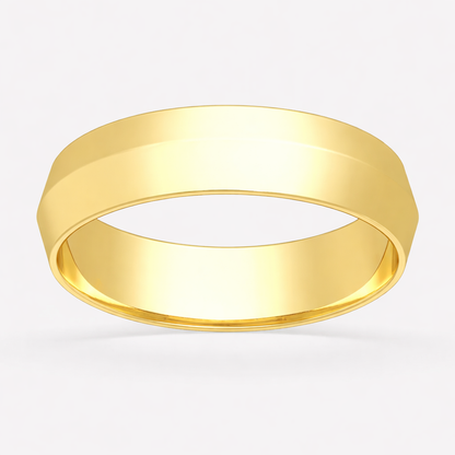 5MM V PLAIN MENS BAND - M&D Signature Jewels