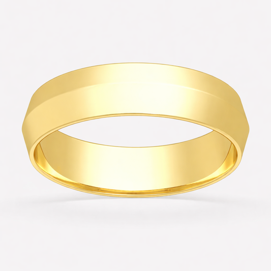 5MM V PLAIN MENS BAND - M&D Signature Jewels