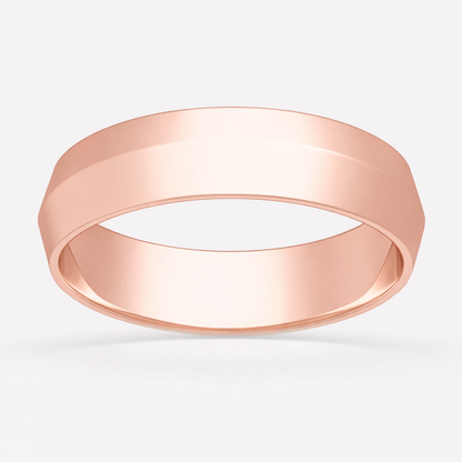 5MM V PLAIN MENS BAND - M&D Signature Jewels