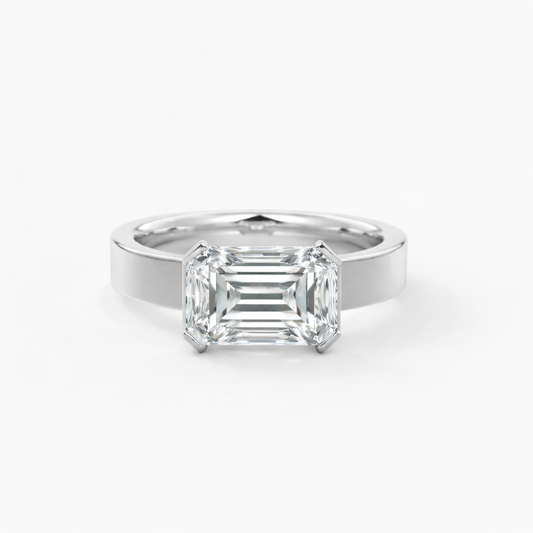 EMERALD EAST WEST RING