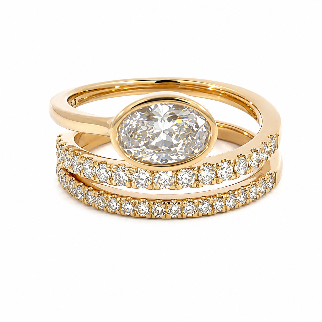 OVAL FANCY PAVE WEDDING RING