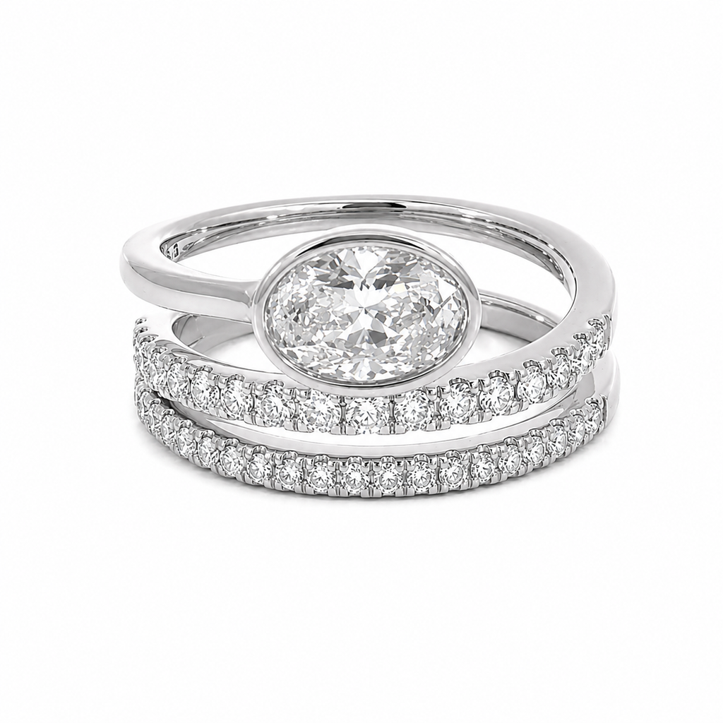 OVAL FANCY PAVE WEDDING RING