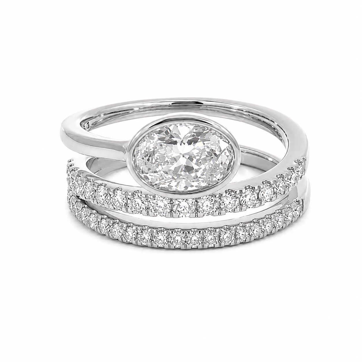 OVAL FANCY PAVE WEDDING RING