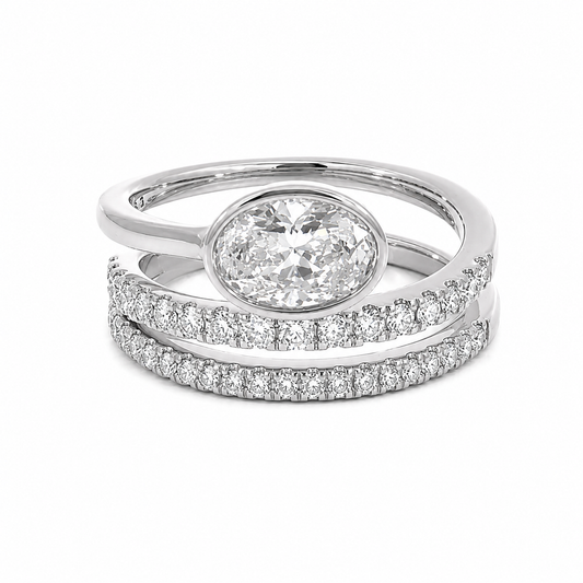 OVAL FANCY PAVE WEDDING RING