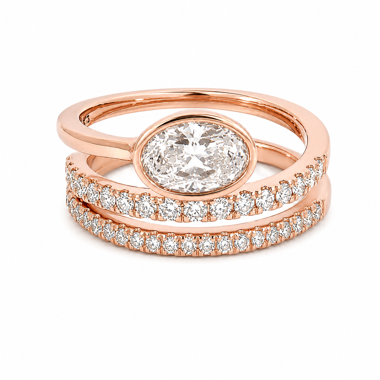 OVAL FANCY PAVE WEDDING RING