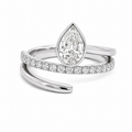 PEAR FANCY PAVE WEDDING RING