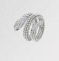 SERPENT MILGRAIN PAVE LAB DIAMOND RING