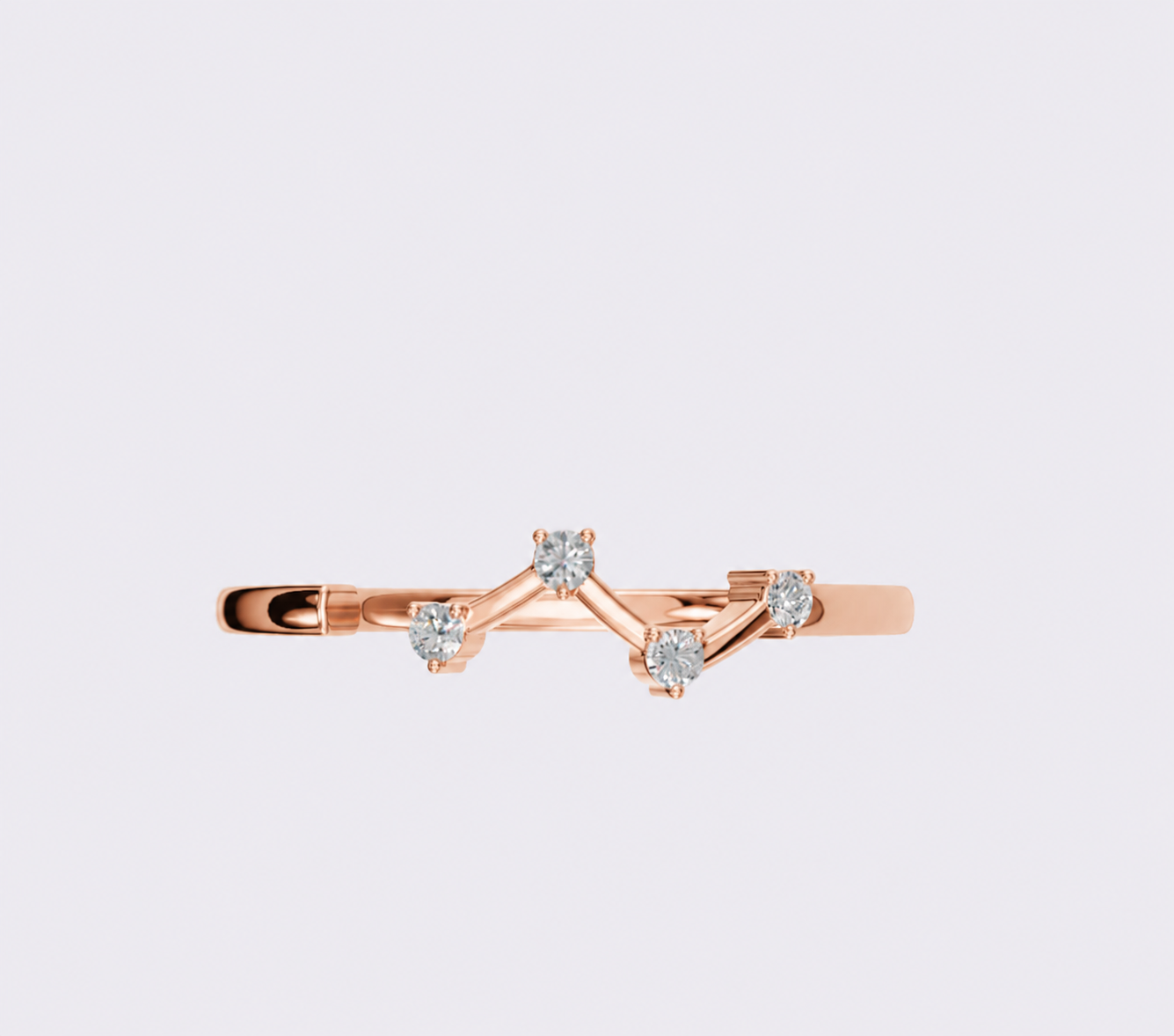 ROUND 4 STONE OPEN WEDDING BAND
