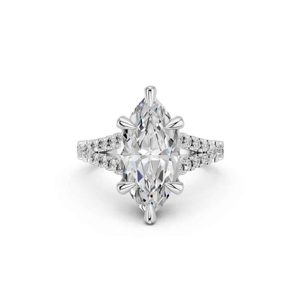 MARQUISE SPLIT SHANK WITH PAVE STONE