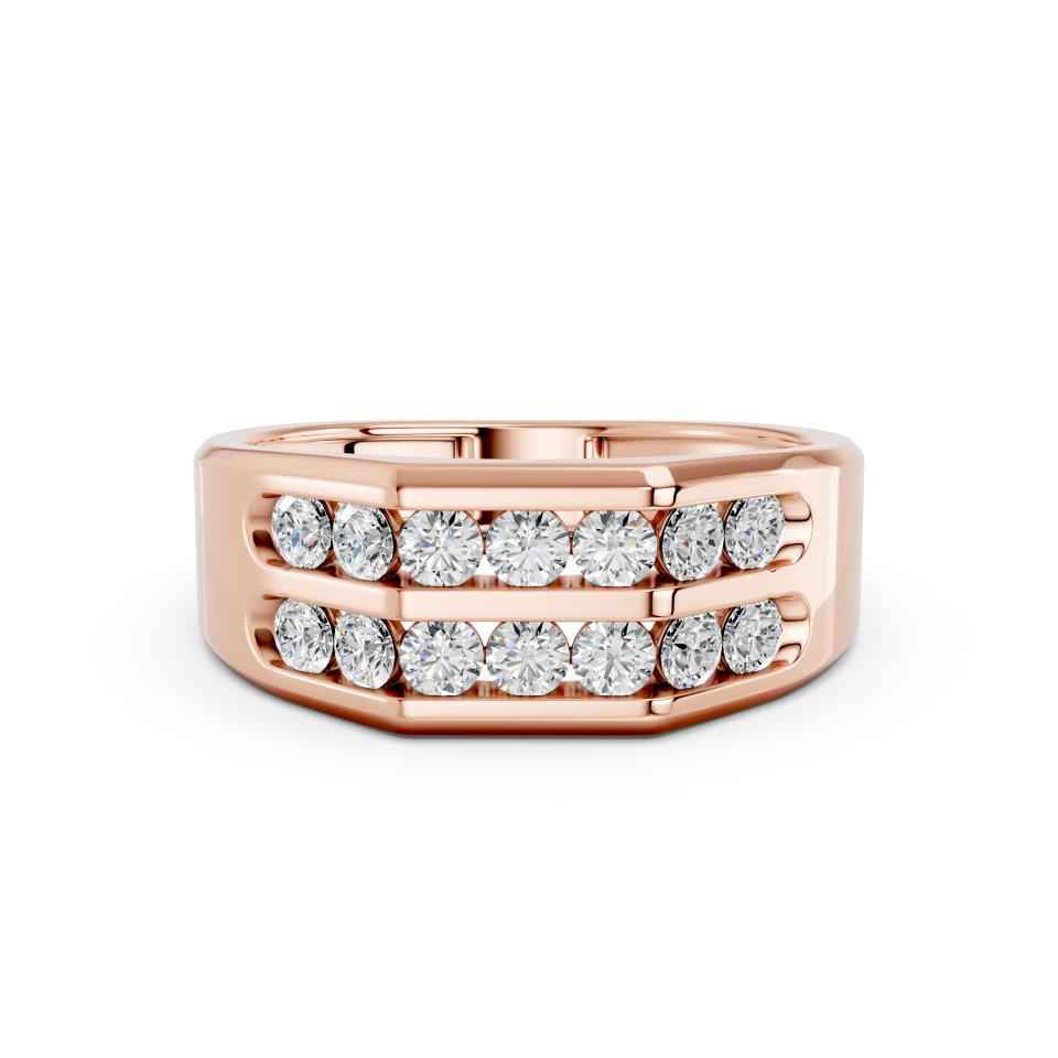 TWO ROW MENS WEDDING BAND