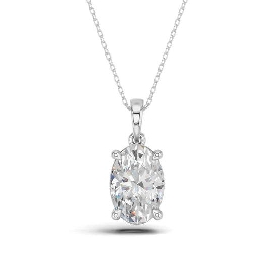 OVAL SOLITAIRE PENDANT