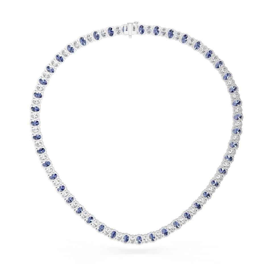 OVAL BLUE SAPPHIRE NECKLACE