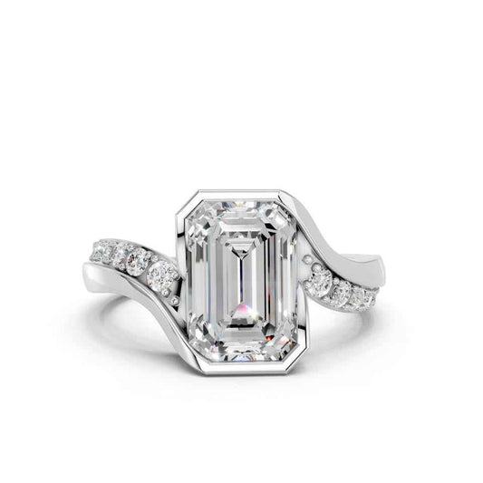 EMERALD PAVE RING