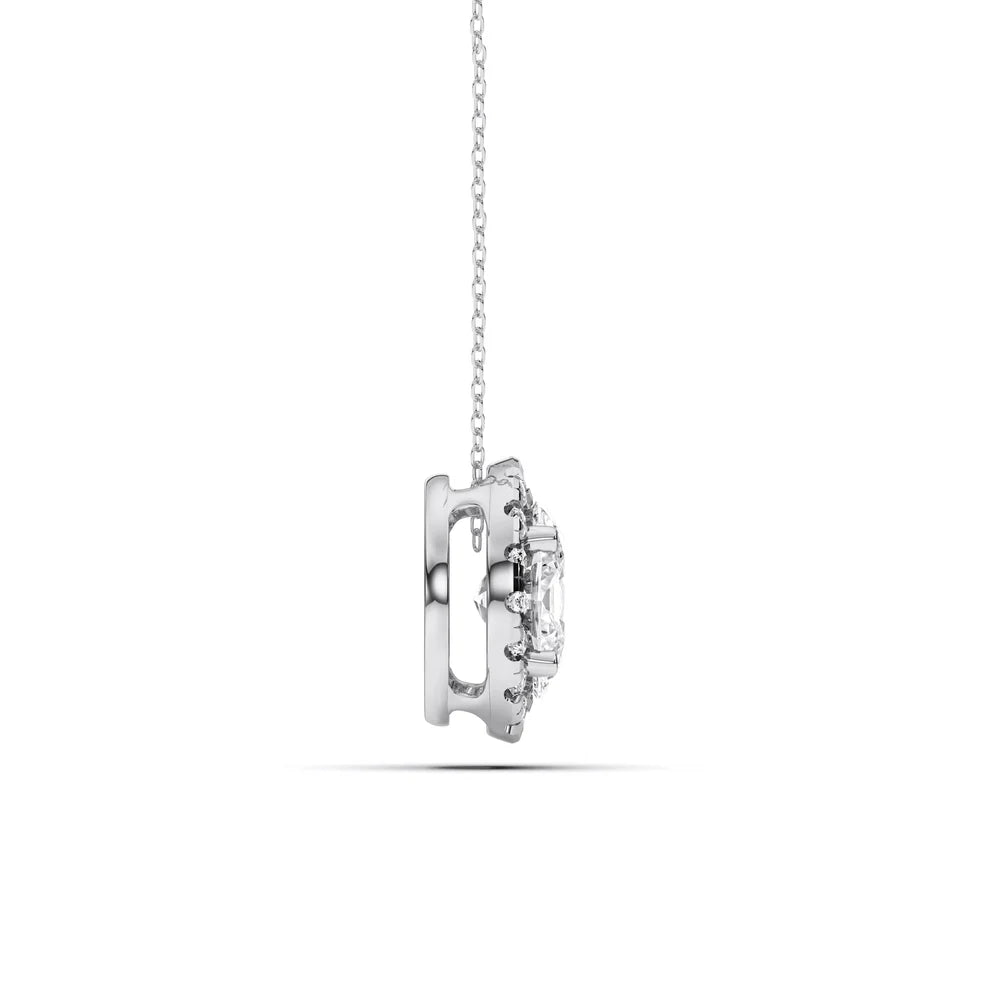 OVAL HALO PENDANT
