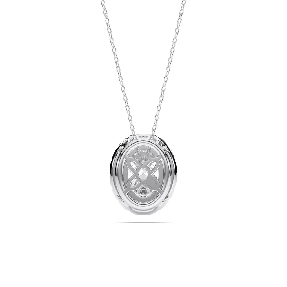 OVAL HALO PENDANT