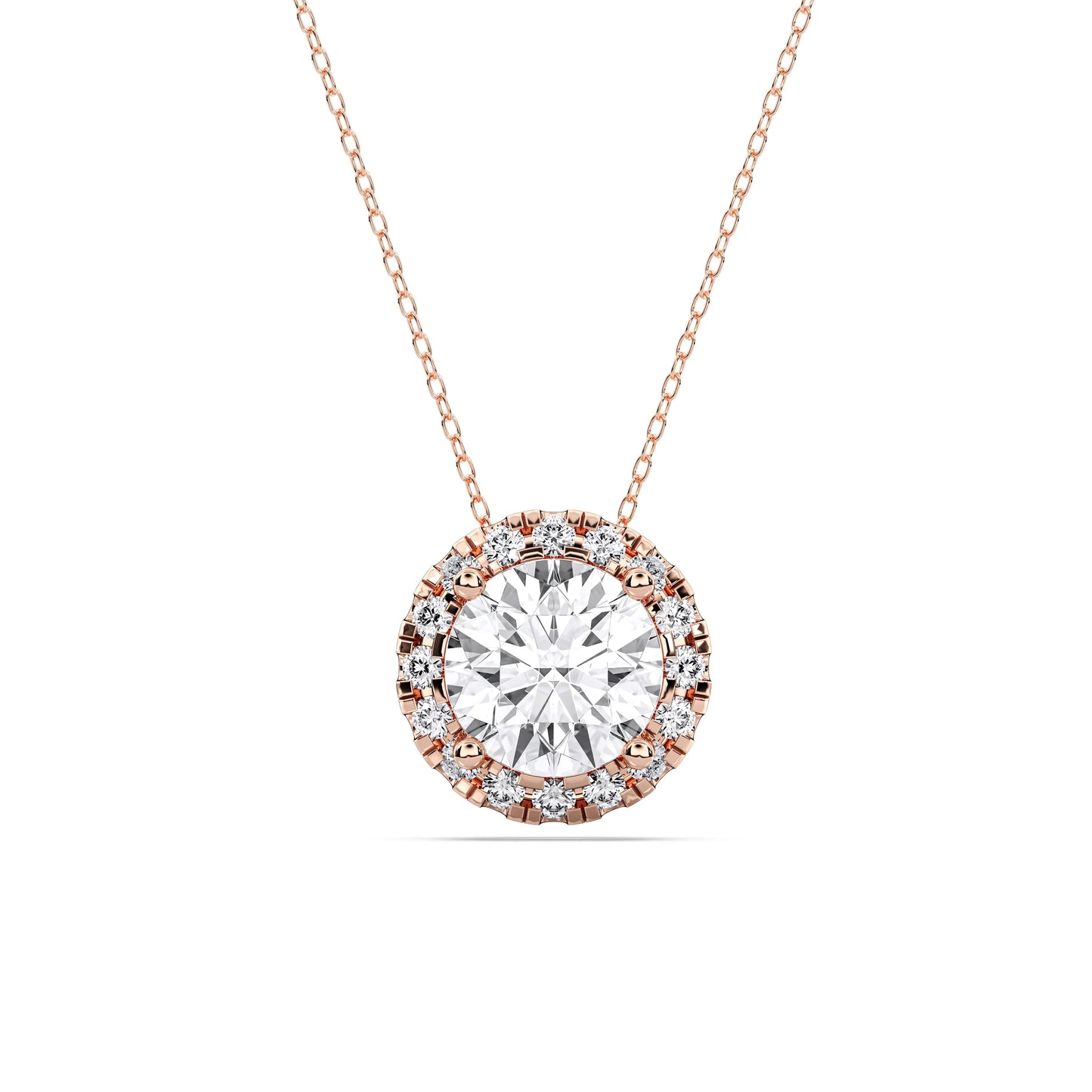 ROUND HALO PENDANT - M&D Signature Jewels
