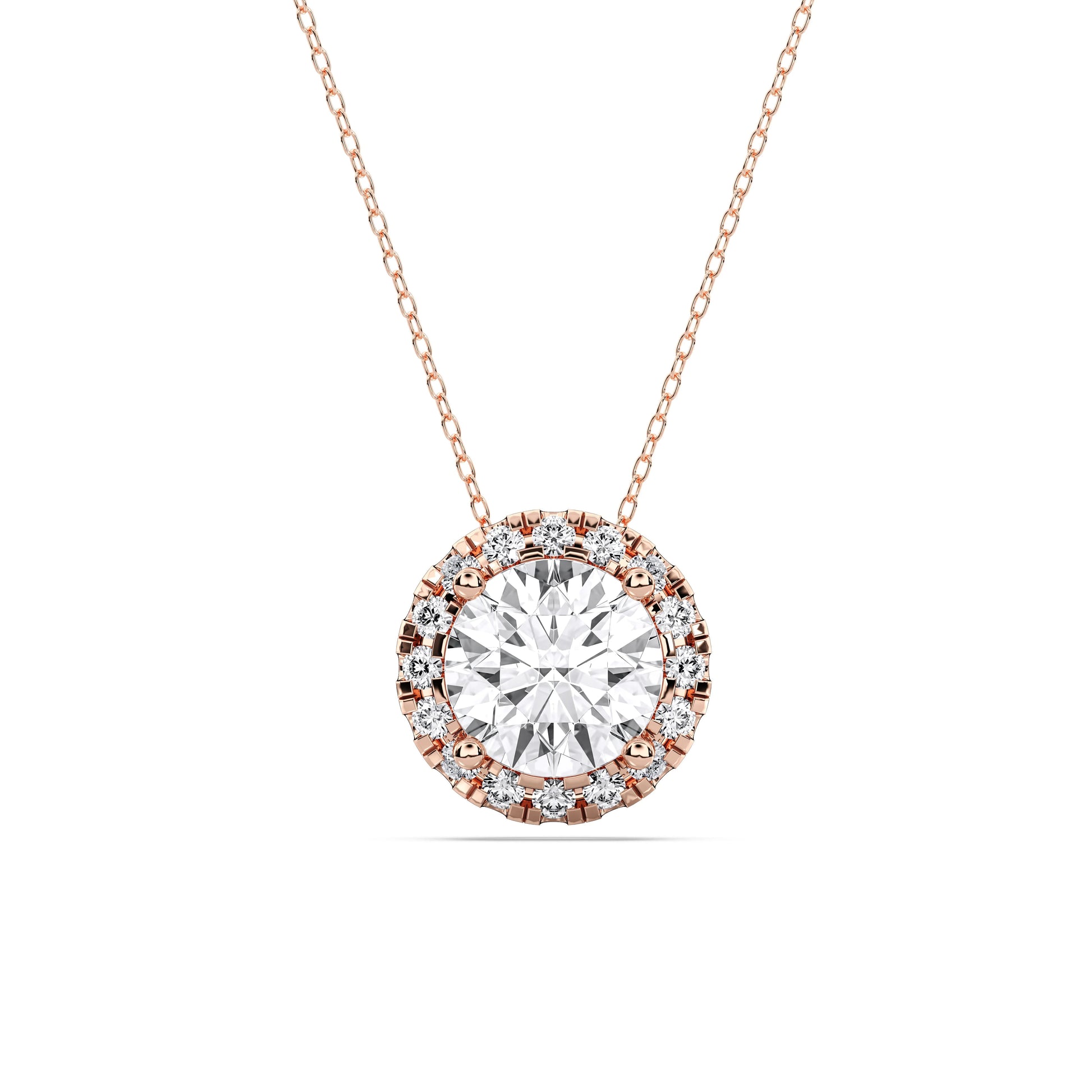 ROUND HALO PENDANT - M&D Signature Jewels