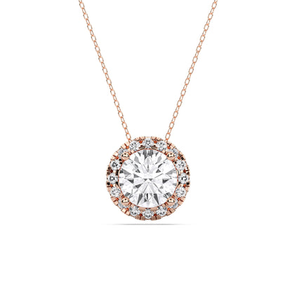 ROUND HALO PENDANT - M&D Signature Jewels