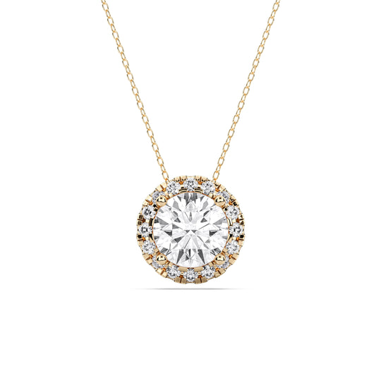 ROUND HALO PENDANT - M&D Signature Jewels