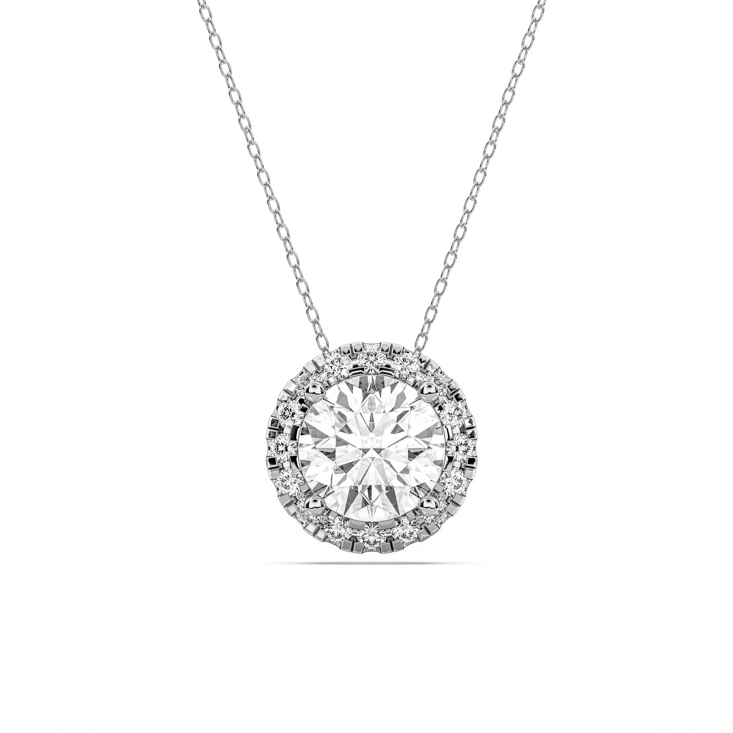 ROUND HALO PENDANT - M&D Signature Jewels