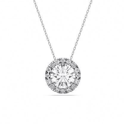 ROUND HALO PENDANT - M&D Signature Jewels