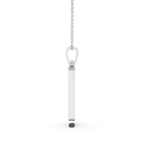 American Flag Dog Tag Pendant with Lab-Grown Diamonds & Gemstones