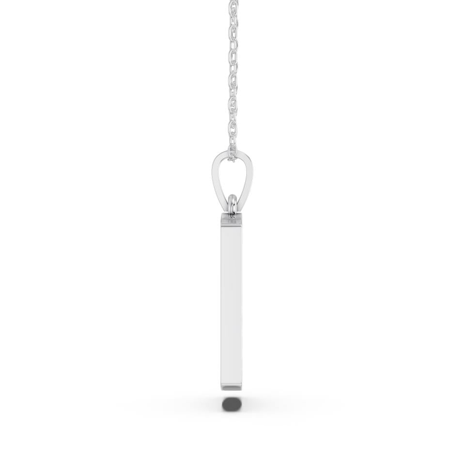 American Flag Dog Tag Pendant with Lab-Grown Diamonds & Gemstones