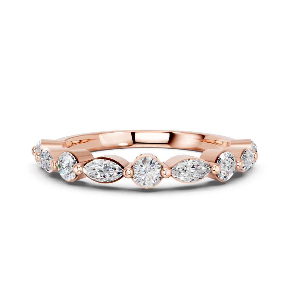 MARQUISE ROUND WEDDING BAND