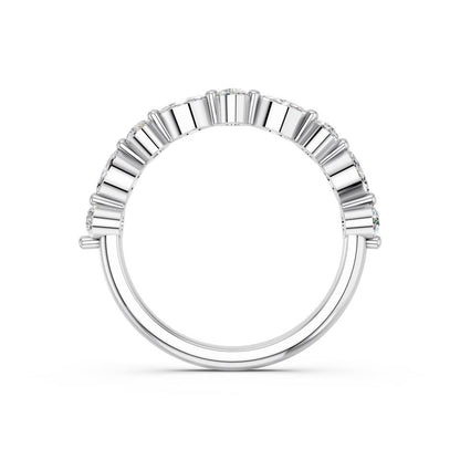 MARQUISE ROUND WEDDING BAND - M&D Signature Jewels