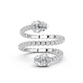 PEAR 2 STONE FANCY RING