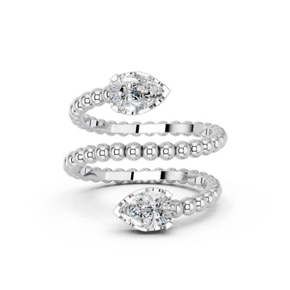 PEAR 2 STONE FANCY RING - M&D Signature Jewels
