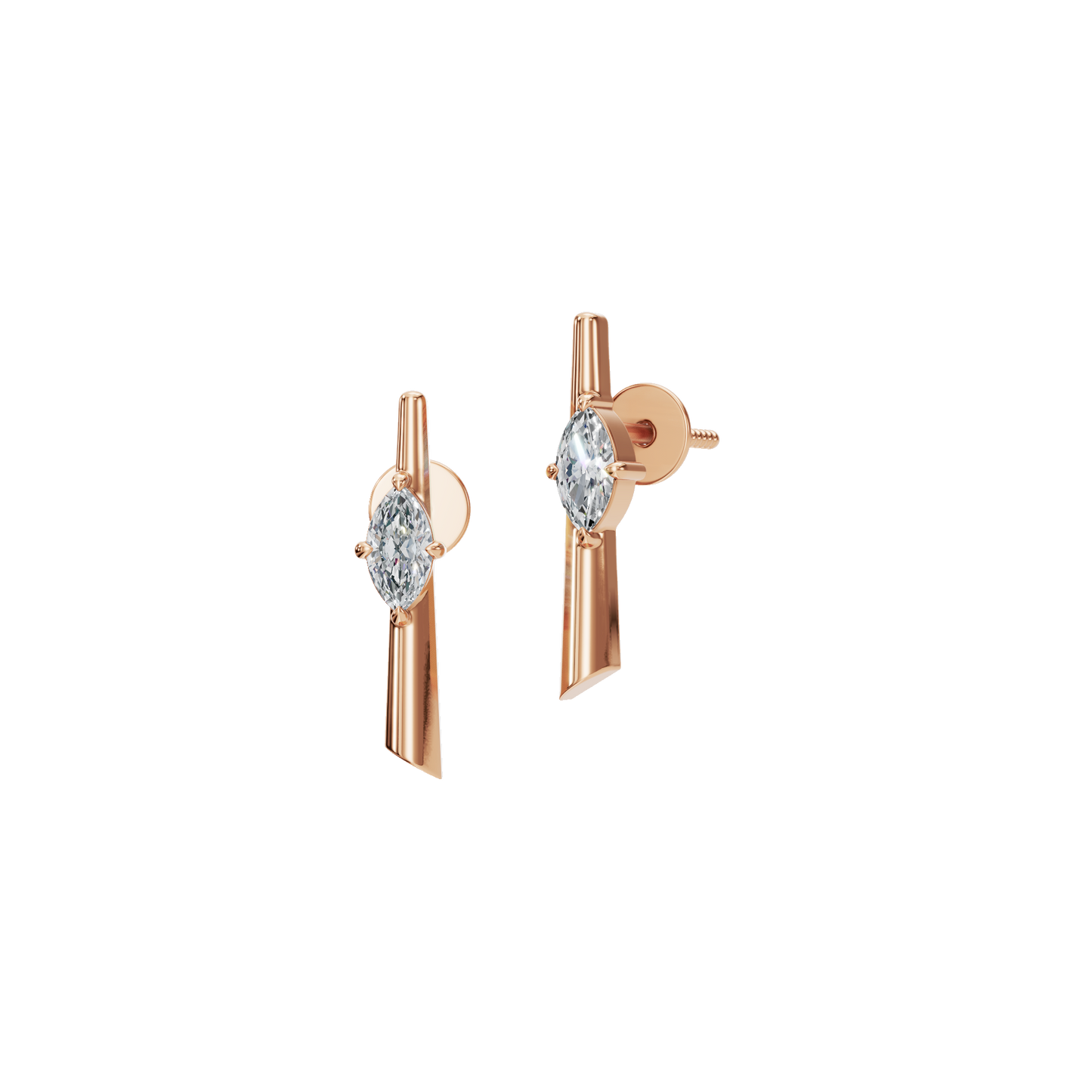 SLEEK MARQUISE EARRING - M&D Signature Jewels
