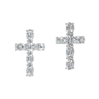 OVAL CROSS EARRING