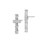 OVAL CROSS EARRING