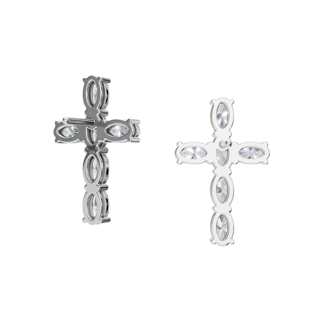 OVAL CROSS EARRING