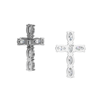 OVAL CROSS EARRING